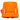 Front view of Stadium Seat Reclining Bleacher Chair-Orange