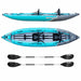 Top view/ Sideview/ Rover 220 Inflatable Tandem Kayak/ Adjustable Aluminum Paddles with Ergonomic Grips