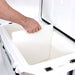 View on how to use the Ice Chest Cutting Board / Divider