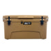 Front view of Driftsun, 75-Quart  Ice Chest | View of Quick Clip Latches in Tan Color