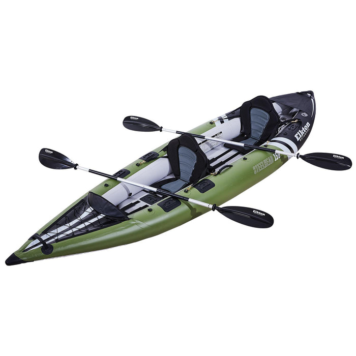 Elkton Outdoors Cormorant 2 Person Tandem Inflatable Fishing Kayak, 10-Foot  w 672713239031